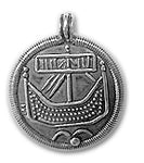 Hedeby trading vessel pendant Norse Viking jewelry gift. Authentic silver museum replica made in Denmark and sold in the museum stores throughout Scandinavia. - Buy Online from USA!