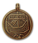 Hedeby trading vessel pendant Norse Viking jewelry gift. Authentic bronze museum replica made in Denmark and sold in the museum stores throughout Scandinavia. - Buy Online from USA!