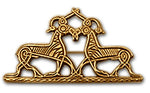 Goat brooch Norse Viking jewelry gift. Authentic bronze museum replica made in Denmark and sold in the museum stores throughout Scandinavia. - Buy Online from USA!