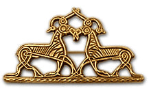 Goat brooch Norse Viking jewelry gift. Authentic bronze museum replica made in Denmark and sold in the museum stores throughout Scandinavia. - Buy Online from USA!